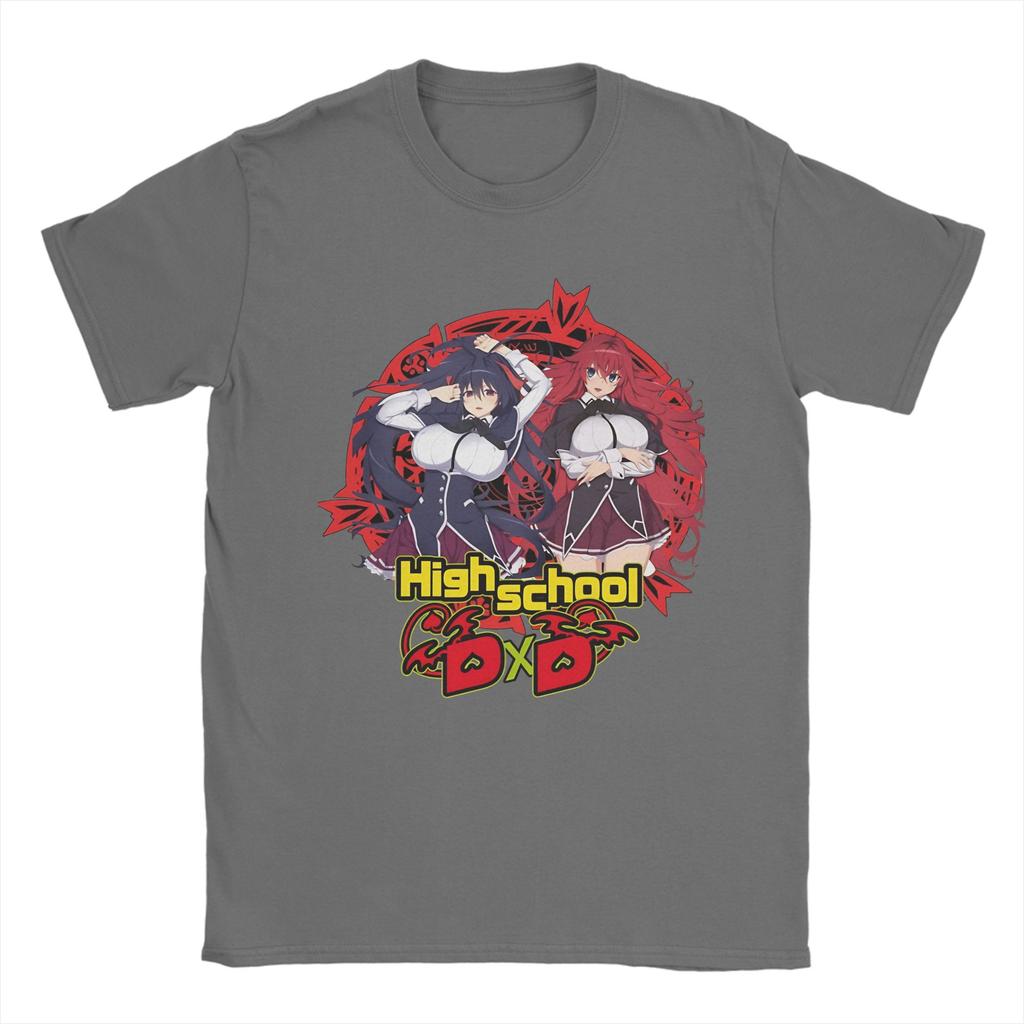 Rias & Akeno High School DxD T Shirts Men Women's Pure Cotton T-Shirt Round Neck  Rias Gremory Tees Short Sleeve Clothing