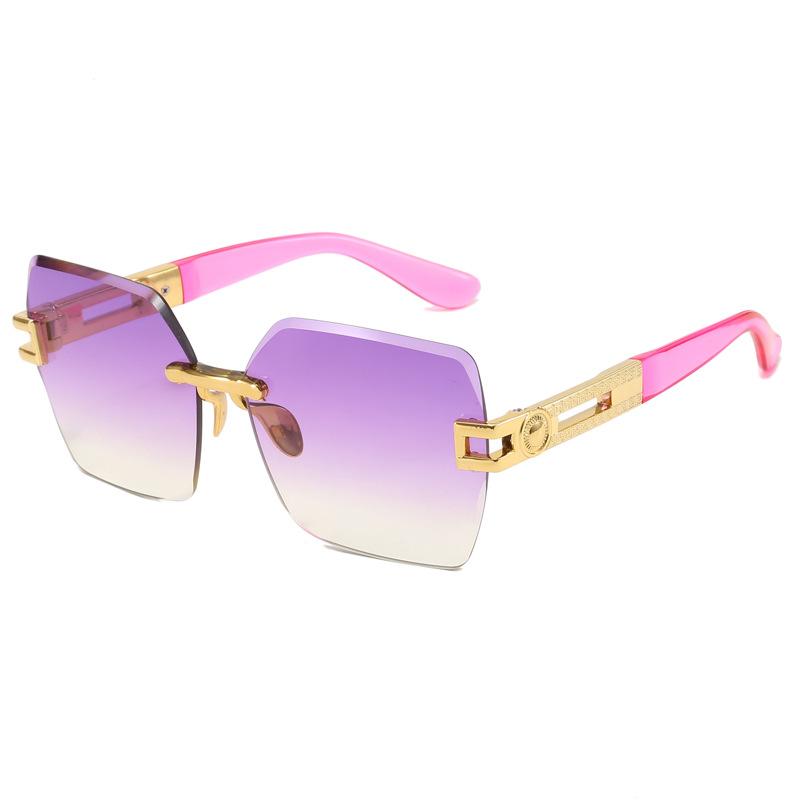 

New Borderless Trimming Sunglasses Women S Fashion Brand Designer Sun Glasses Women Color Lens Trend Eyewear Uv400 As shown in the figu