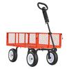 Carro de Jardín, 408,2 kg, Carro Utilitario de Acero de Alta Resistencia para Patio y Jardín con Ruedas de 10 Pulgadas, Taburete de Jardinería para Exteriores con Asa Ajustable, Desmontable