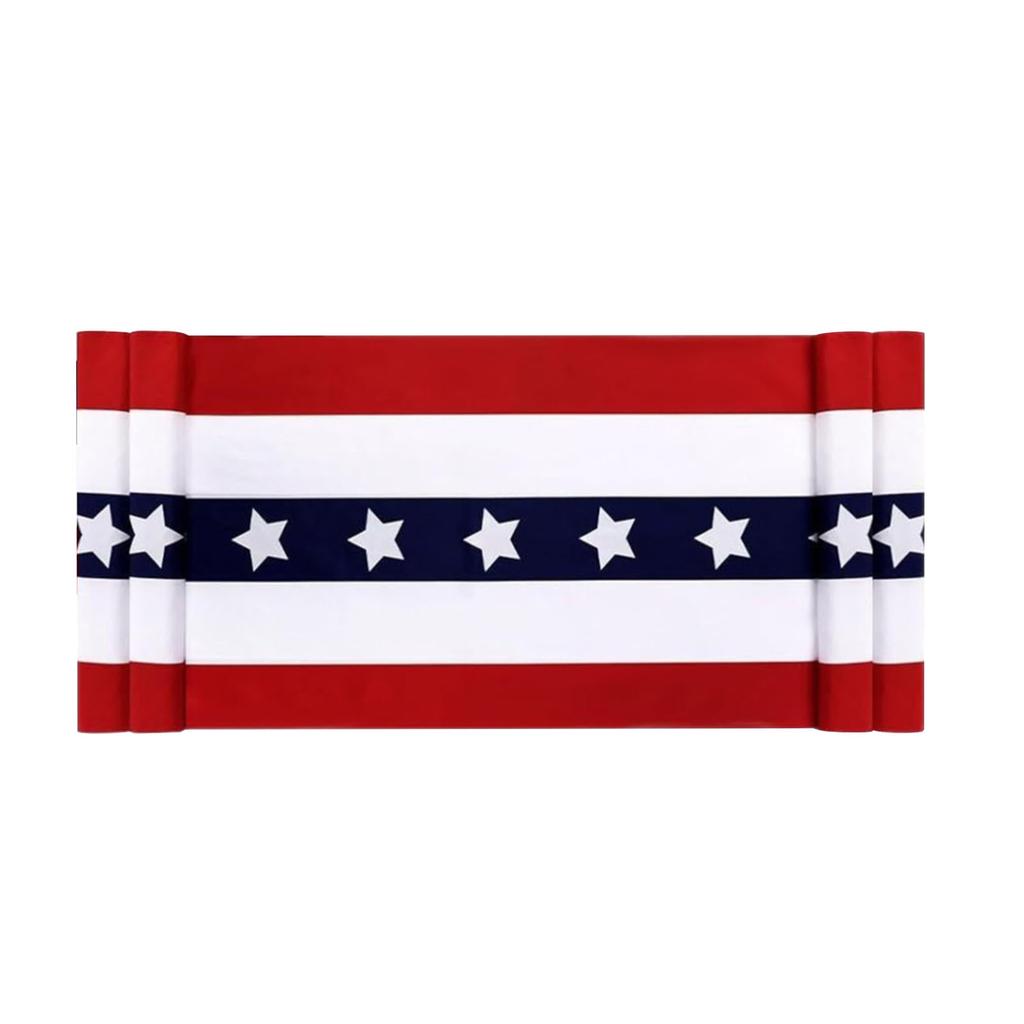 2 X 20 Ft 4th of July & Independence Day Decor Wear Resist Oversized Patriotic Bunting Flags for Outdoor Porch Garden Decoration
