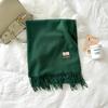 Solid color scarf women's winter new imitation cashmere scarf multi-color warm scarf long shawl