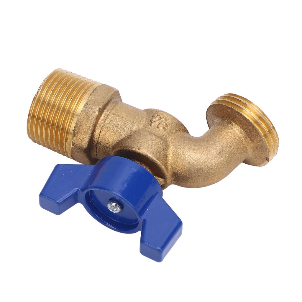 Garden Hose Outlet Valve G3/4in DN20 Male Thread Brass High Temperature Proof Garden Faucet Valve