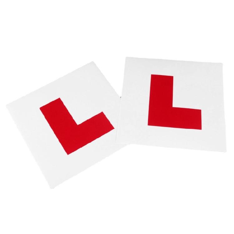Learner L Plate New Driver Stickers Self Adhesive Removable Decals Student Signs