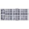High Back Chair Cushions 2 Pcs Grey Checkered Pattern Oxford Fabric