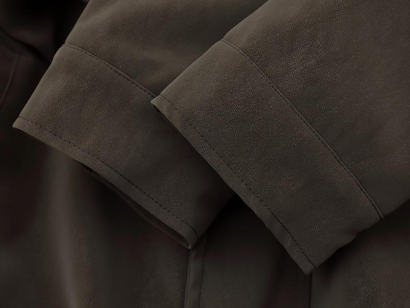 Unisex Winter Leather Jacket with Removable Shearling Collar - Casual American Lazy Style