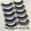 Kouřový make-up Křížově husté umělé řasy – 5 párů, Černá, Modrá, Fialová, Hnědá, Stage Series