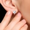 Fashion Women Cubic Zirconia Inlaid Huggie Earrings Piercing Party Jewelry Gift