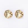 Irregular Crushed Ice Metal Stud Earrings: Luxurious French Design for Women.