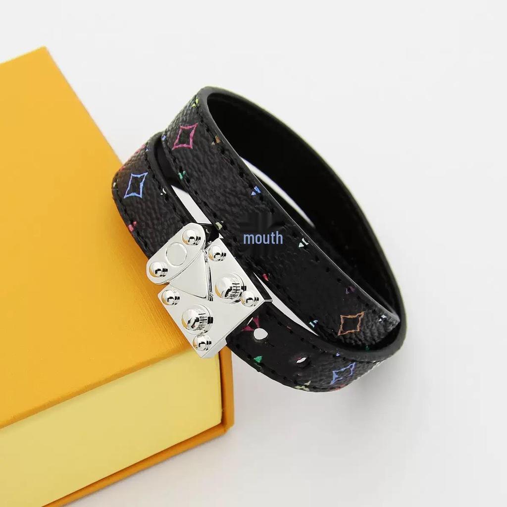 Donkey House Four-Leaf Clover Leather Men's Bracelet