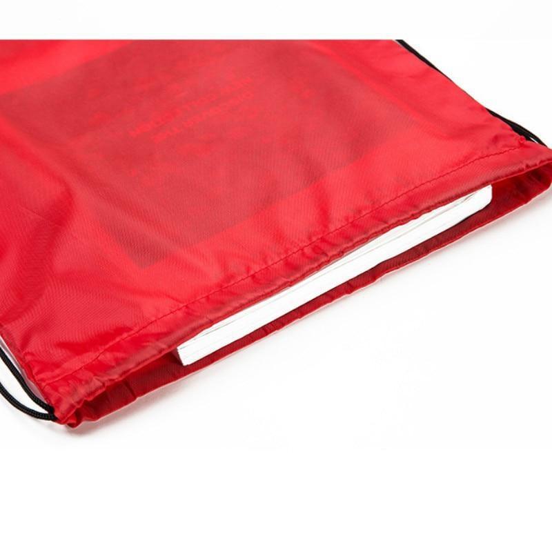 1PC Large Capacity Nylon Waterproof Drawstring Backpack Outdoor Sport Fitness Storage Bag Thick Rope Polyester Bag