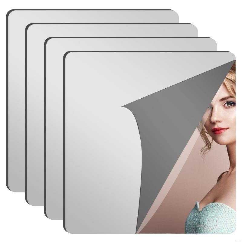 

Set of 4 Acrylic Glass Wall Adhesive Acrylic Glass Tile Create Personalizeds Wall Decal (Pack of 4) X3UC