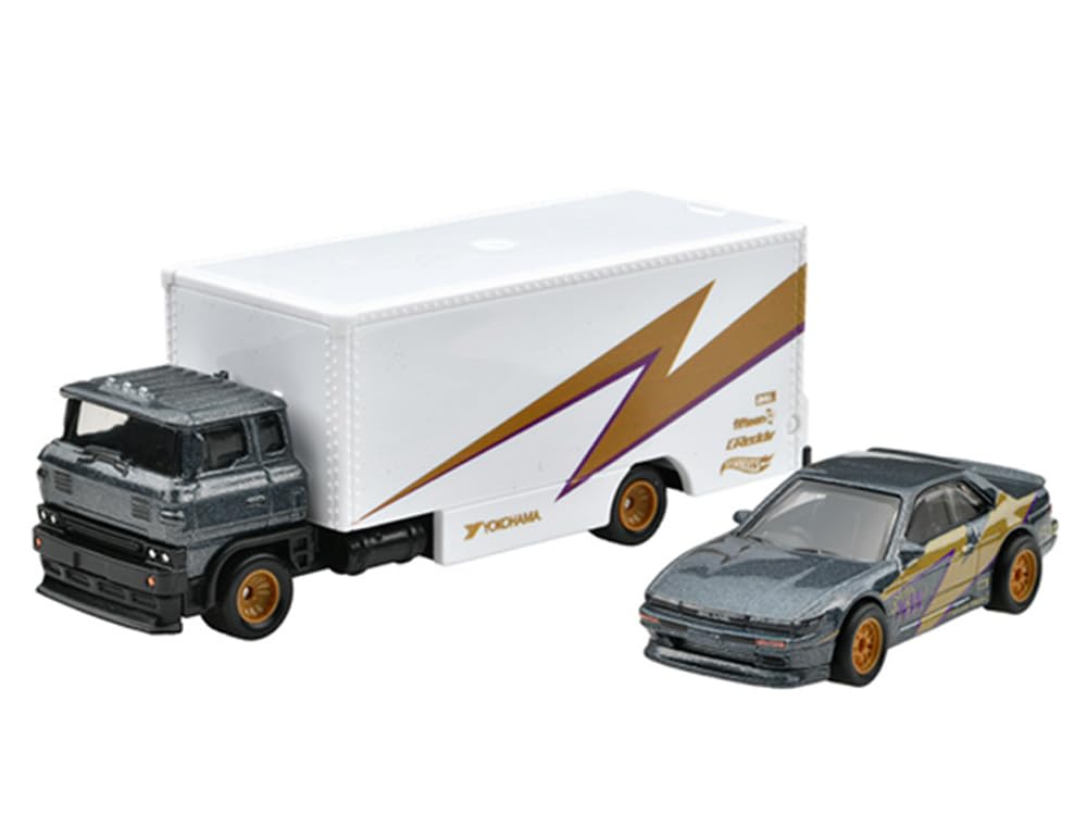 MATTEL HOTWHEELS Mattel Hot Wheels 164 Scale Team Transport T Case “Nissan Silvia (S13) & Sakura Sprinter”