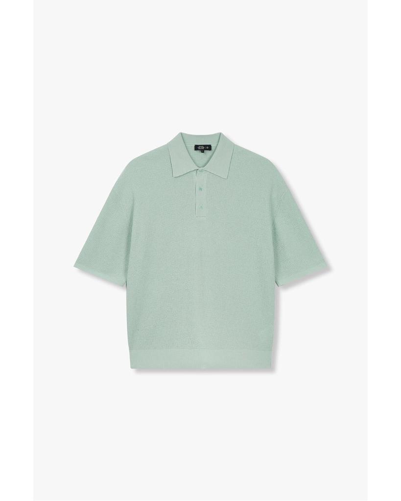 MAN ON THE BOON Paper Yarn Polo Knit_Mint 4714113027