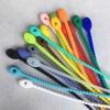 Self-Locking Silicone Cable Tie - Cartoon DIY Key Ring Reusable Clip