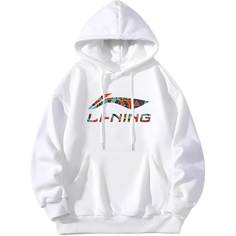 Li Ning Coat Fall Winter Good Looking Trendy Fleece Lined Hooded Sweatshirt Unisex YWDV375-1 2XL