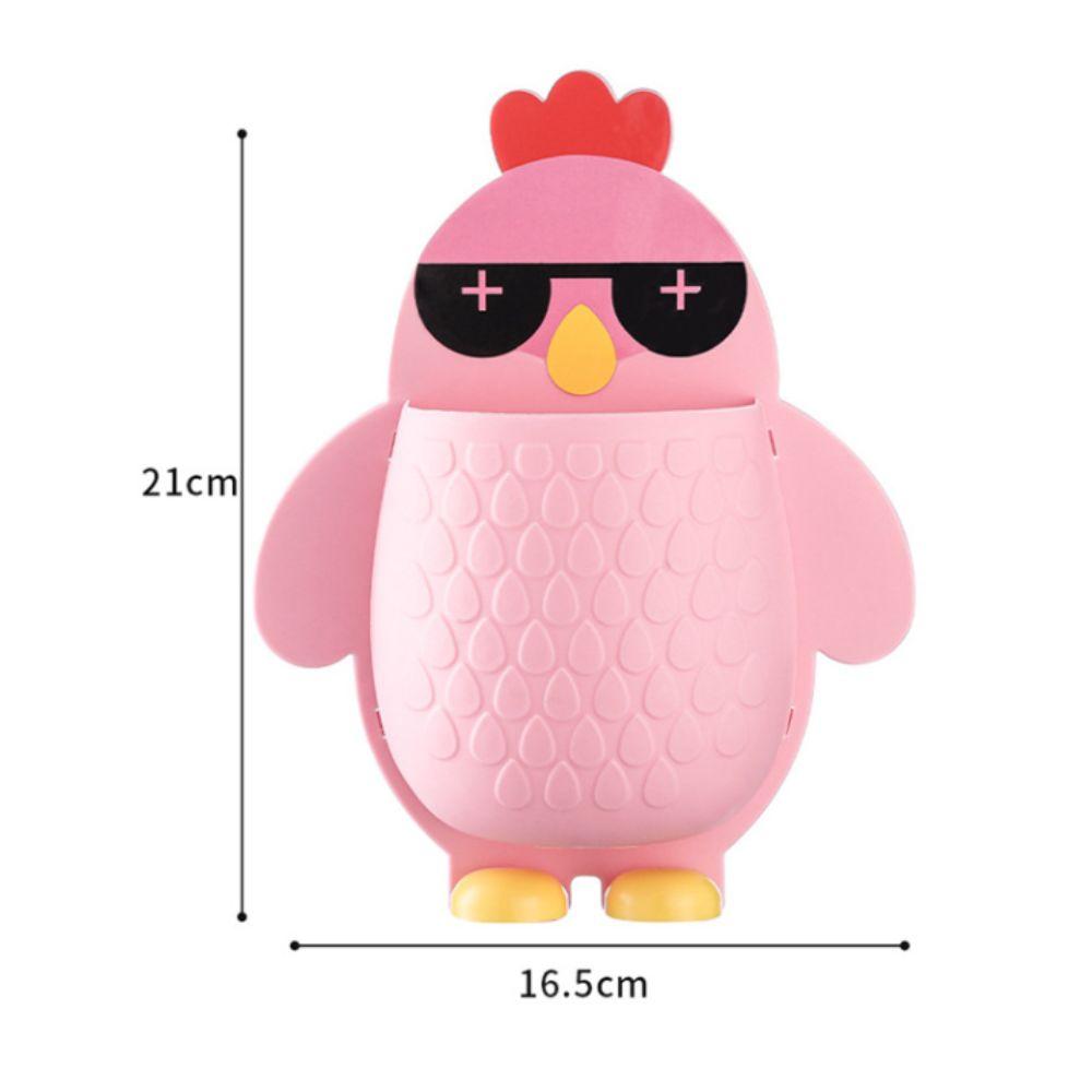 No Punching Toothbrush Toothpaste Holder Drainable Kitchen Hanging Basket Cute Bathroom Shelf