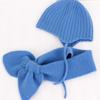 Unisex Cashmere Hat & Scarf Set for Kids (1-5 Years) - Solid Color Knit for Spring & Autumn