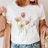 T-Shirt Clothing Plant Flower Print Spring Summer Unisex's O-Neck Short Sleeve Shirt 90s Fashion Casual Harajuku Unisex's T-Shirt.