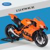 Welly 1/12 KTM RC 8C Alloy Race Motorcycle Model Diecasts Toy Simulation Metal Street Toys Car Collectibles Childrens Gifts