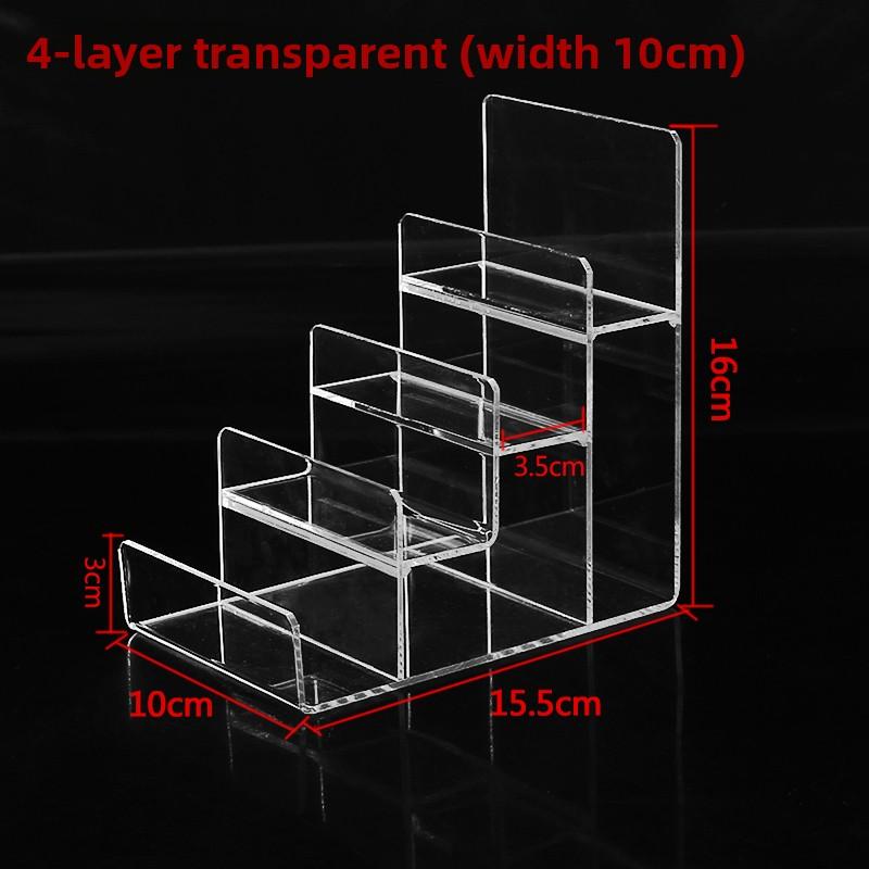 Acrylic Display Stand Multi-layer Step-shaped Wallet Holder Mobile Phone Case Holder Leather Clip Stand Transparent Base