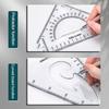 Juego de 2 Piezas Regla Triangular Multifuncional Medición de Ángulos de 30/45 Grados Regla de Triángulo Isósceles Herramienta de Dibujo para Estudiantes de Geometría