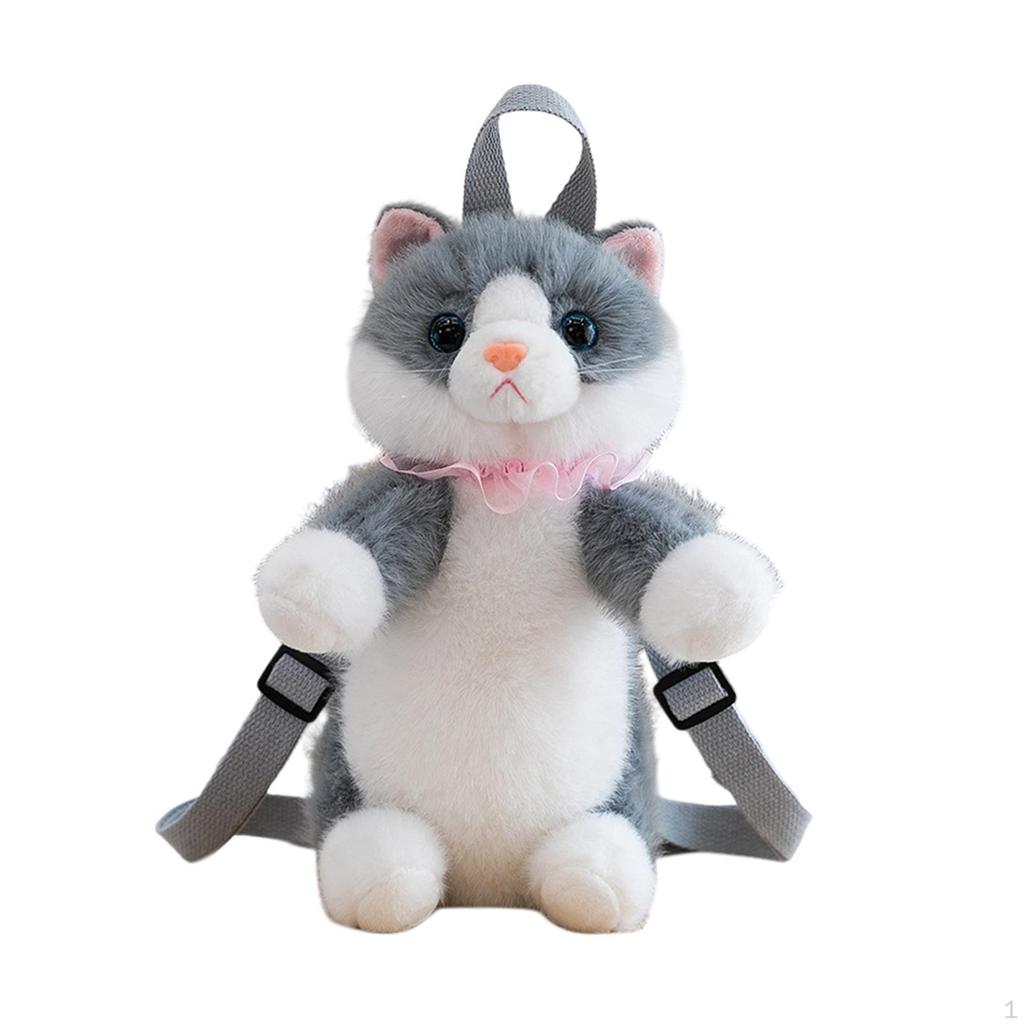 Cat Backpack, Functional Stuffed Animal Bag, Realistic Doll And Secure Storage for Women, Suitable