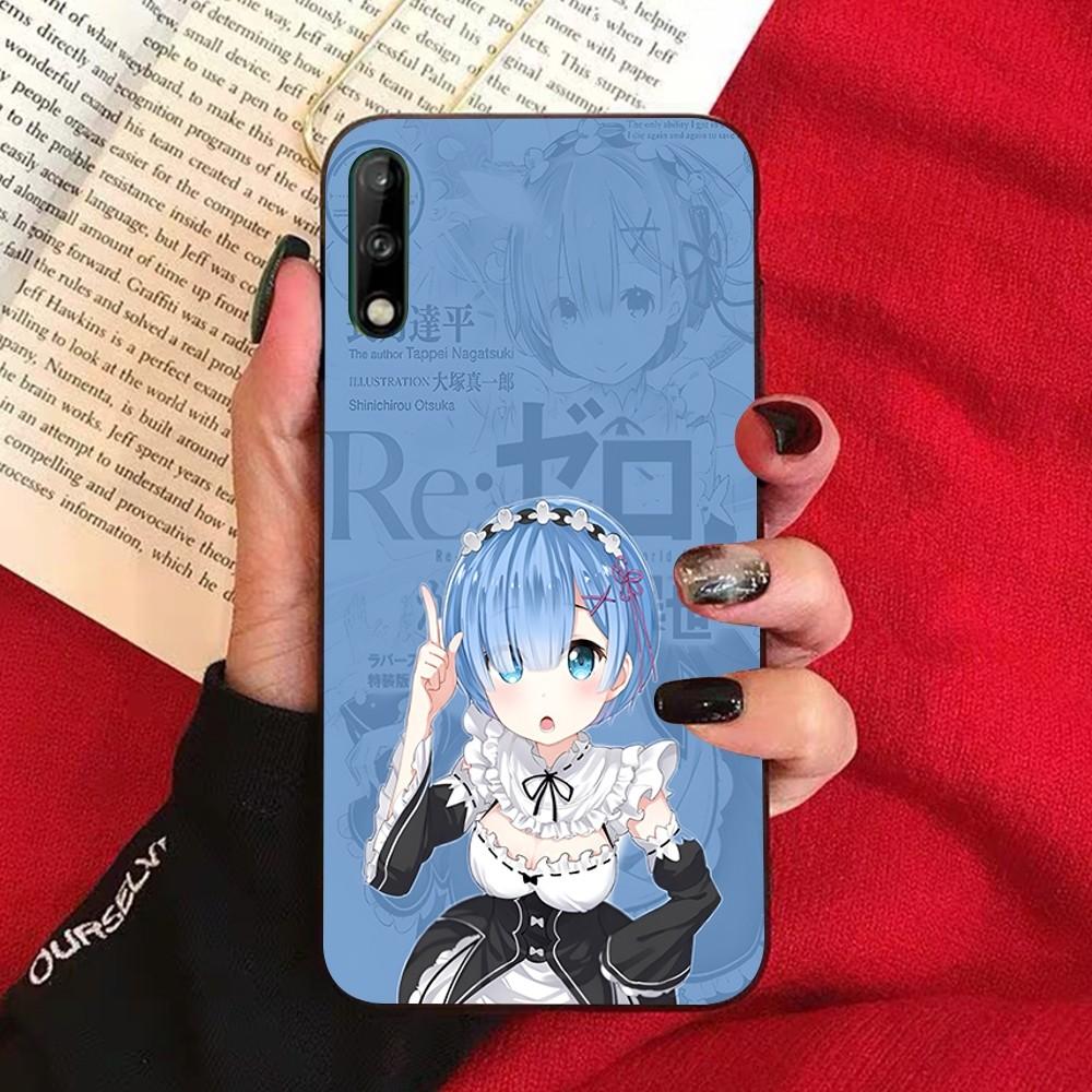ReZERO Ram Rem Phone Case For Huawei Honor 10 Lite 9 20 7A 9X 30 50 60 70 Pro Plus Soft Silicone Cover