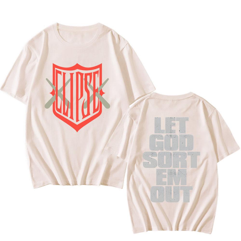 Rock Band Clipse T-shirt Album Let God Sort Em Out Tshirts Cotton Short Sleeve Male T Shirt Fashion Unisex Streetwear Men Tees