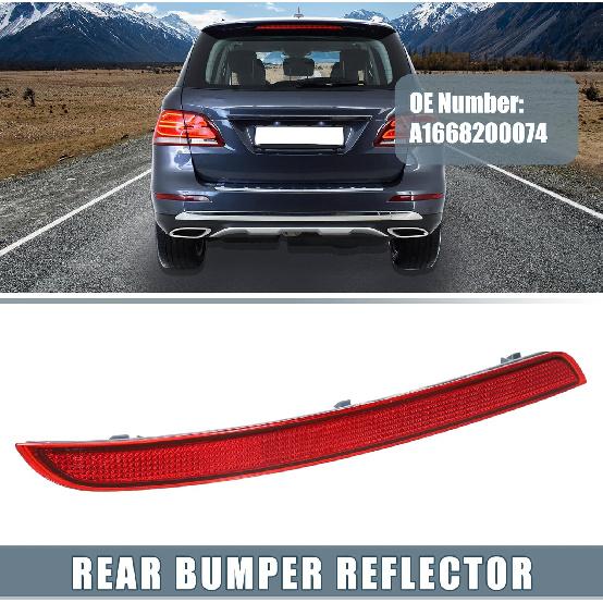 Car Rear Left Bumper Reflector No.A1668200074 for Mercedes-Benz ML350 2012-2015 Plastic Red