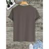 Men's Summer Casual T-Shirt with Deer Head Design - Breathable Polyester, Crew Neck, Short Sleeve