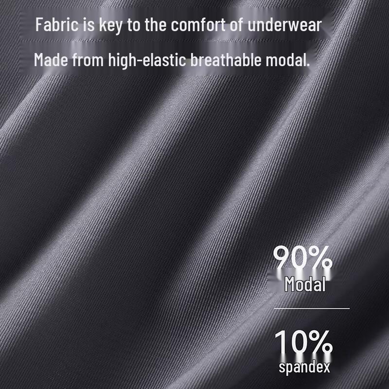 MaoRen Men's Modal Boxer Briefs with Silk Antibacterial Lining