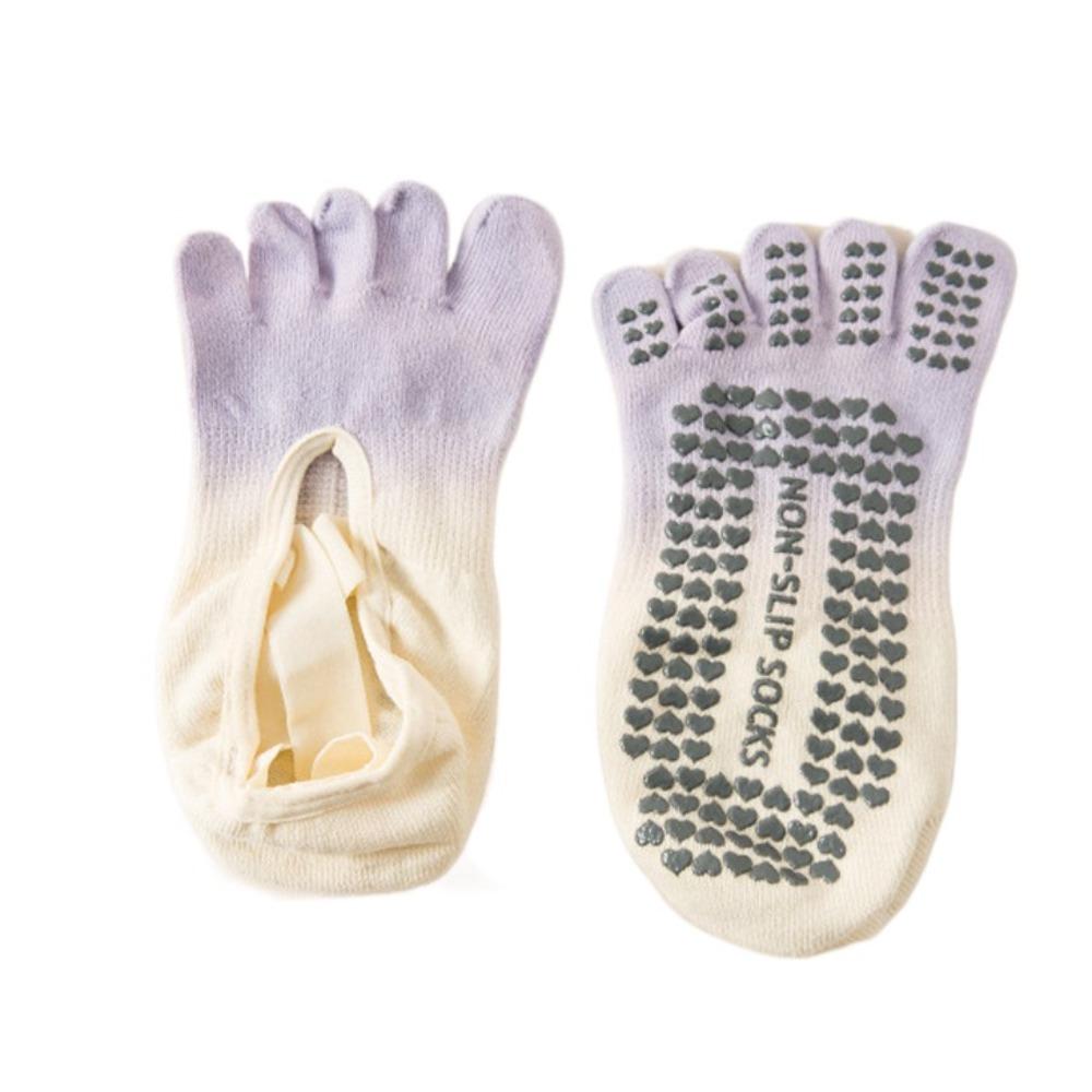 1 Paar Rutschfeste Zehensocken für Yoga mit Überkreuzband Fünf-Zehen-Sportsocken Tanz