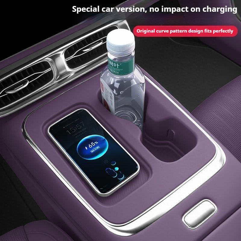 For Leapmotor B01 B10 Car Wireless Charging Silicone Pad Silicone Anti Slip Protective Cover Interior Modify Car Accessories
