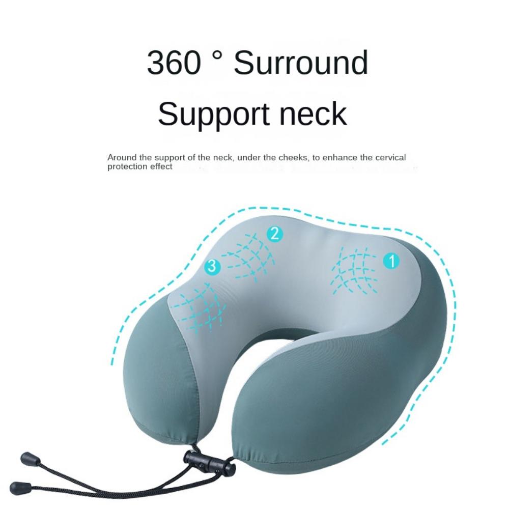 Slow Rebound Neck Support Cushion Foam Napping Neck Pad U-shaped Travel Pillows Airplanes