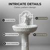 Yousheng Miniature Bathroom Sink Model, Vintage Roman Column Pedestal Round Wash Basin Dollhouse Accessory for Micro Landscape, DIY Crafts