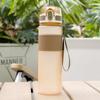 Water bottle summer matte sports water cup high value male and female students anti-drop large capacity portable kettle high temperature resistant cup