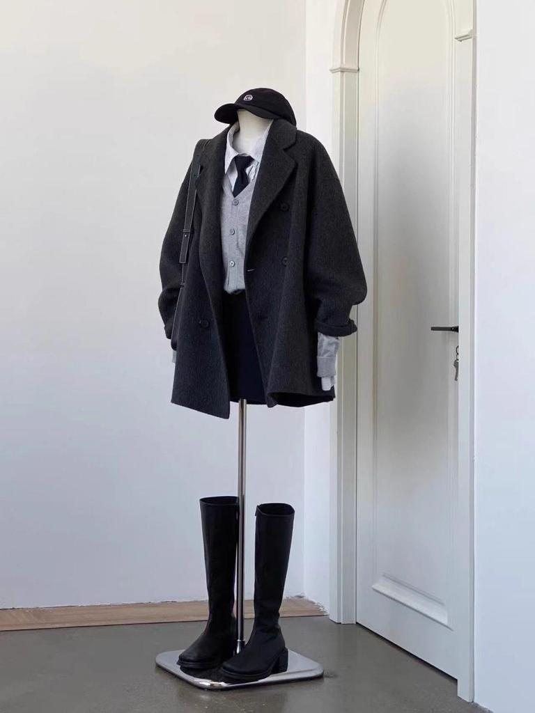 Women's Trendy Maillard Woolen Coat, 2025 Winter Collection - Cotton-Padded, Mid-Length, Petite Size