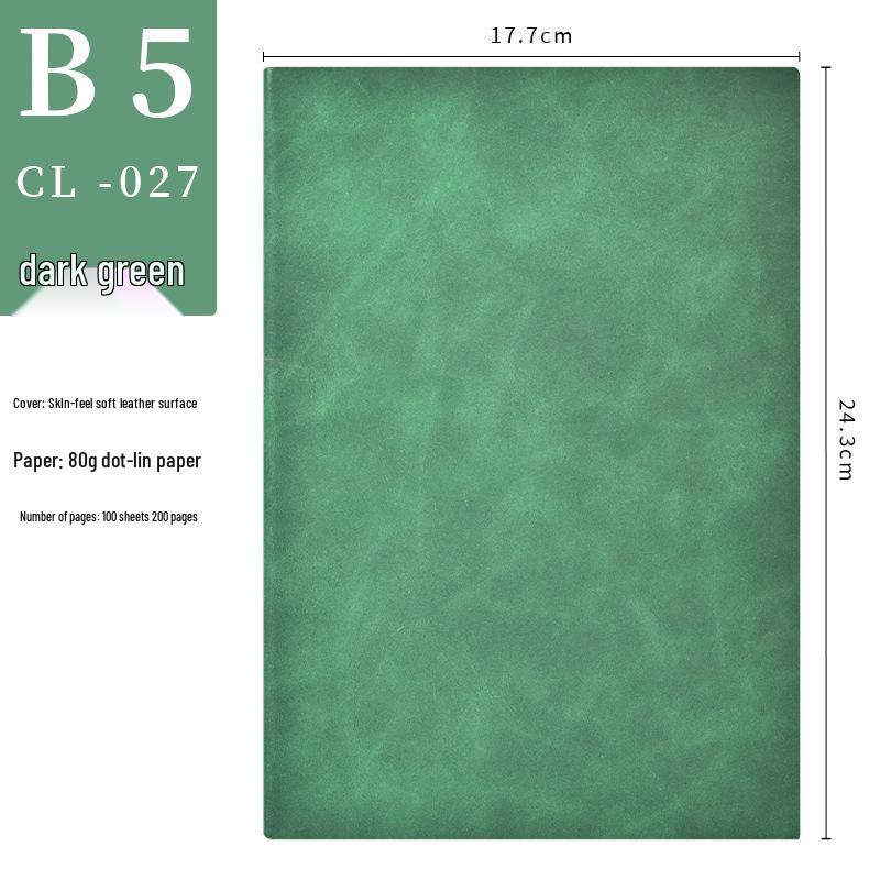 A5 PU Leather Sheepskin Notebook with Custom Logo - Business Diary & Meeting Minutes Book