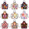 Ethnic Style Matryoshka Doll Print Waterproof Apron - Stain-Proof, Breathable, Cartoon Design for Practical Kitchen Use.