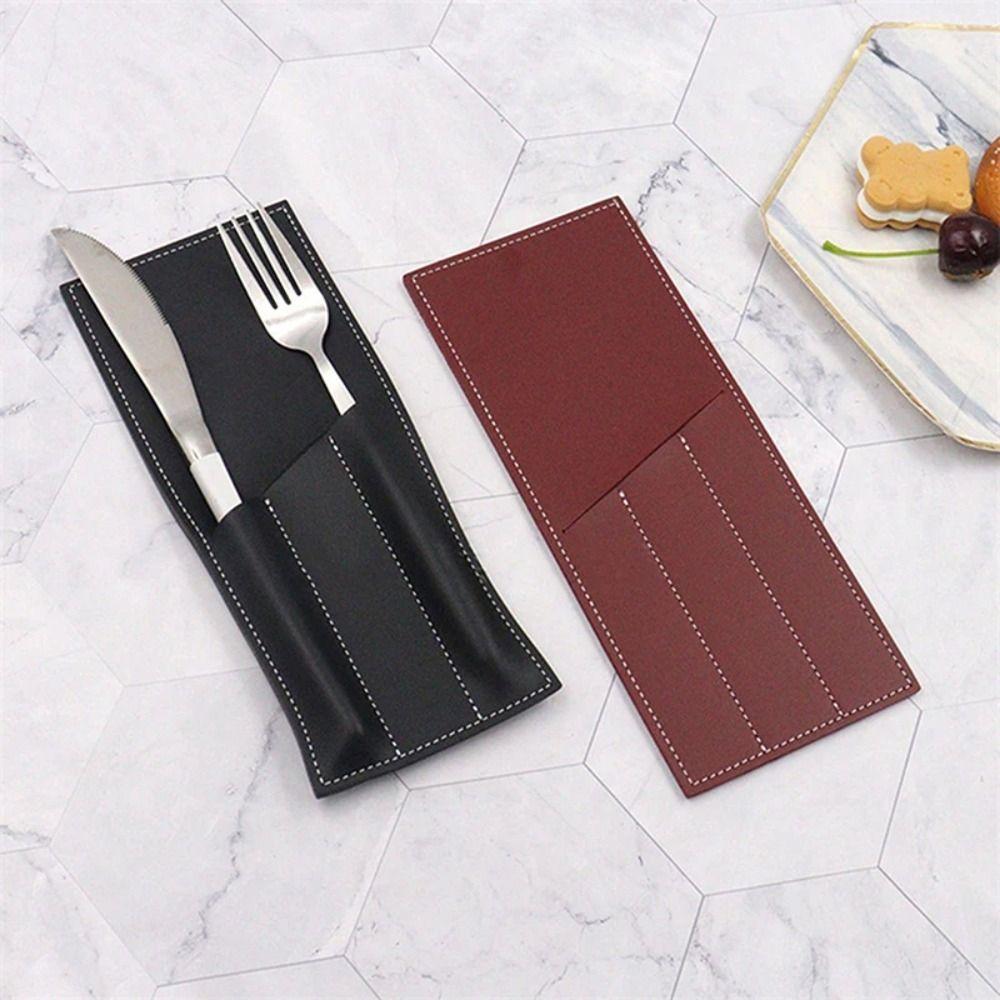 Einfaches Design Besteckaufbewahrungstasche 3 Fächer Gabeln Löffel Organizer Campingausrüstung