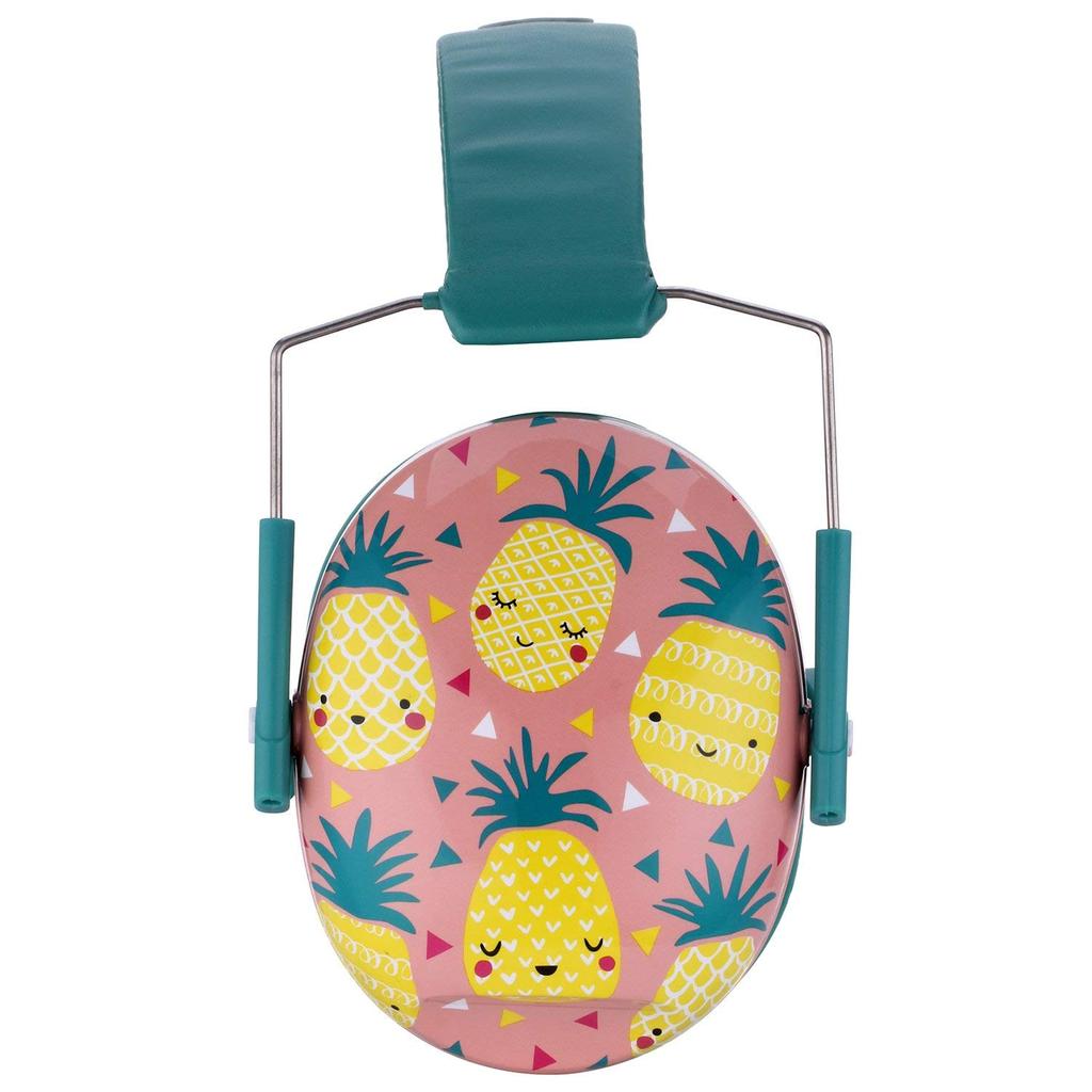Kids Baby Earmuffs Recommended Age 6 Months 15 Years Adjustable Size Foldable Hyperacusis Autism Study Noise Countermeasure [Snug] - (Pineapple)