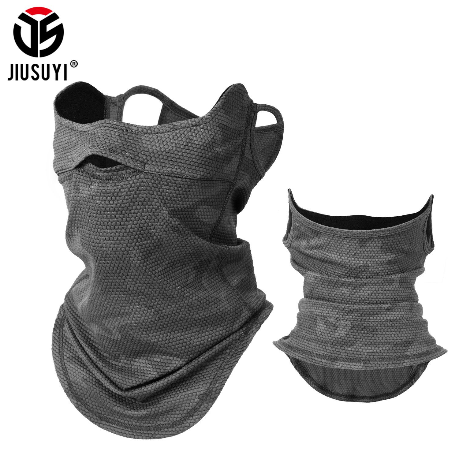 

Summer Ice Cool Bandana Ear Hanging Scarf Sports Sun Protection Face Mask Hiking Camping Tactical Fishing Bicycle Ski Neck Cover L чорний