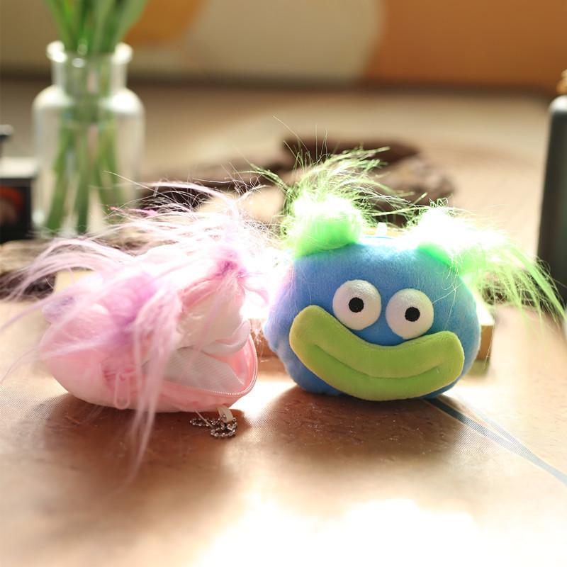 Adorable Big-eyed Sausage Plush Doll Keychain With Soft Pp Cotton Filling