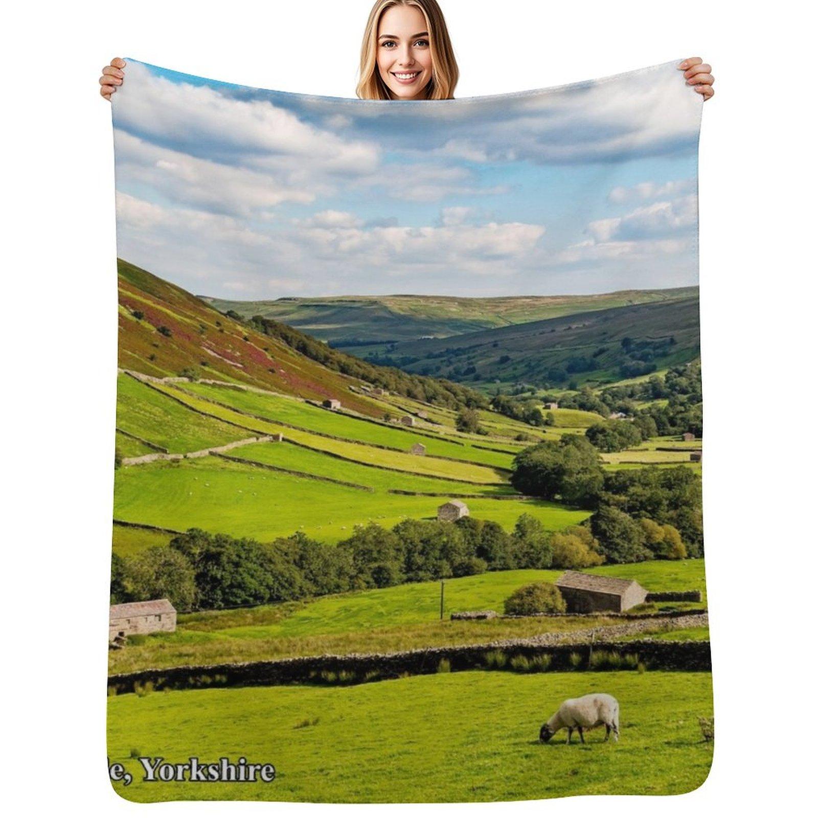 

Yorkshire Dales Throw Blanket Easy Care Comfortable Blanket for Couch 102x76cm(40x30in)