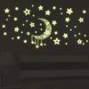 Luminous Fluorescent Wall Stickers: Stars & Moon for Children's Room Decor