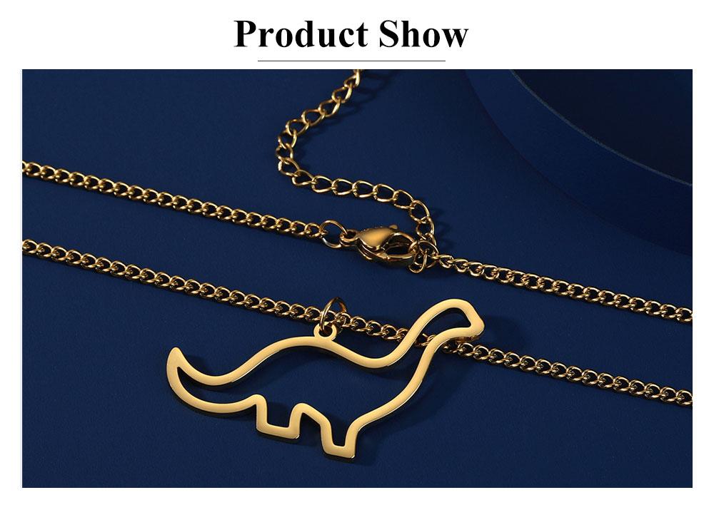 Cazador Brachiosaurus Dinosaur Necklace for Women Boys Gift Stainless Steel Choker Neck Chain Animal Jewelry 2026 Trend