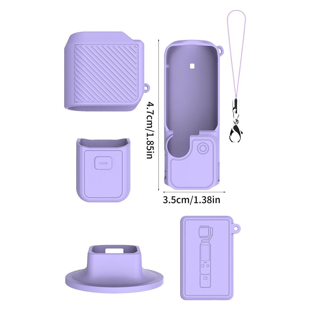 Premium Silicone Shell For Pocket 4 Compactly Camera Features AntiDrop Rope Dustproof Design for Freeing Hands Recording