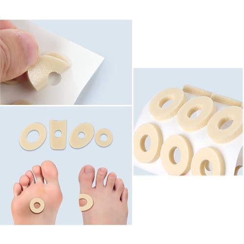 Natiform Foot Corn Protection Pads, Circle Type, Anti-Friction Pads, 4 Shapes, 60 Pieces