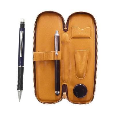 Chuck Type Compact Pen Case, Touch Pen, Metal Point Mechanical Pencil, Blue, T23-S708-WZ13SP-L, Made In Japan, With Ink Pad, Aluminum, Economy Type,