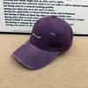 Soft Top Old Ripped Baseball Cap Women's Ins Wind Versatile Embroidered Letters Sunshade Face Small Cap